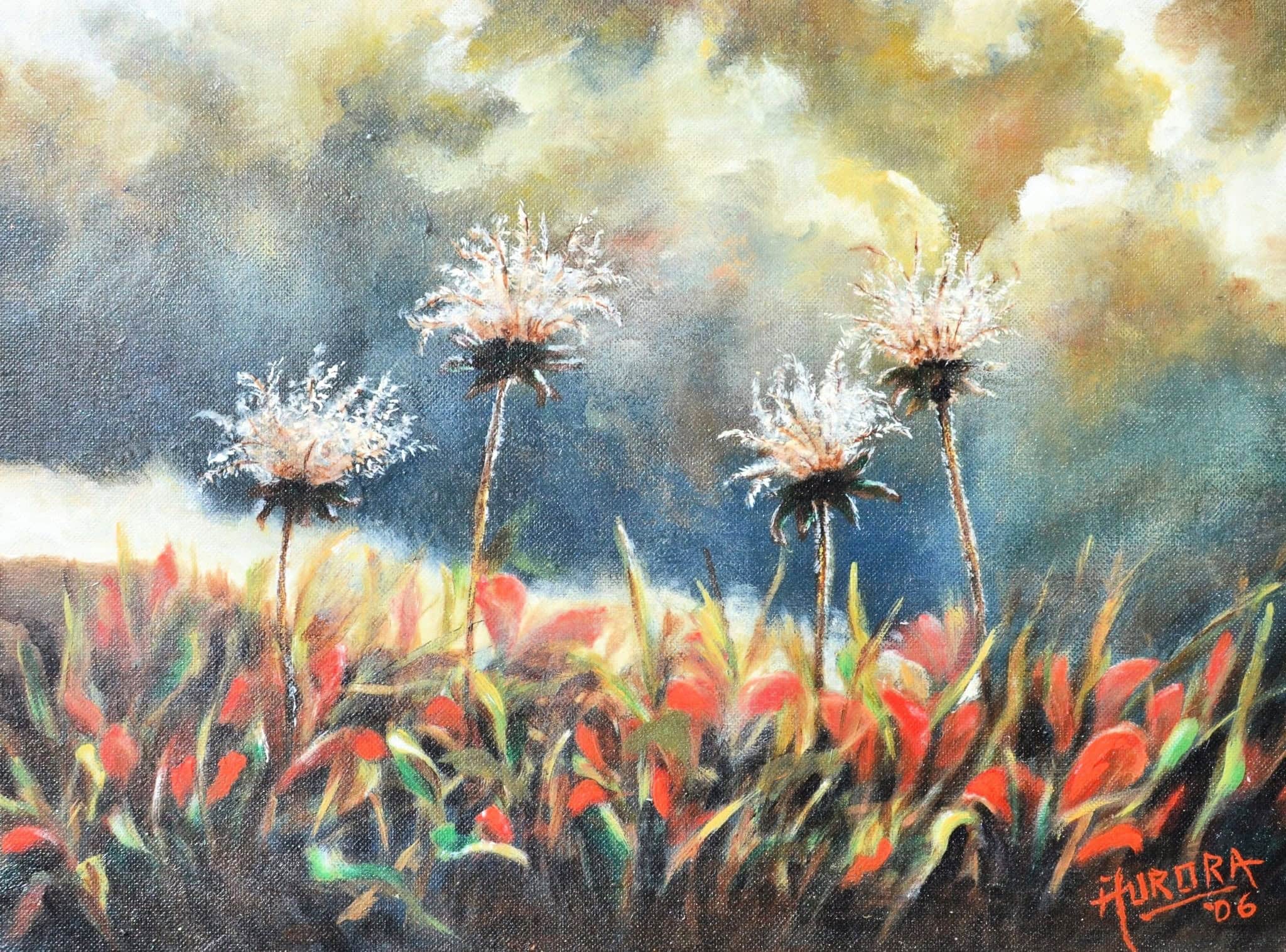 Controluce — Aurora Mazzoldi, acrilico su pannello telato — 40x30 cm