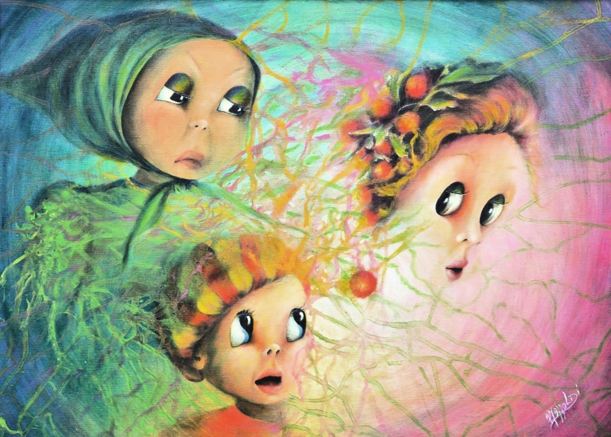 L’Imprevisto — Aurora Mazzoldi, acrilico su pannello telato — 80x60 cm