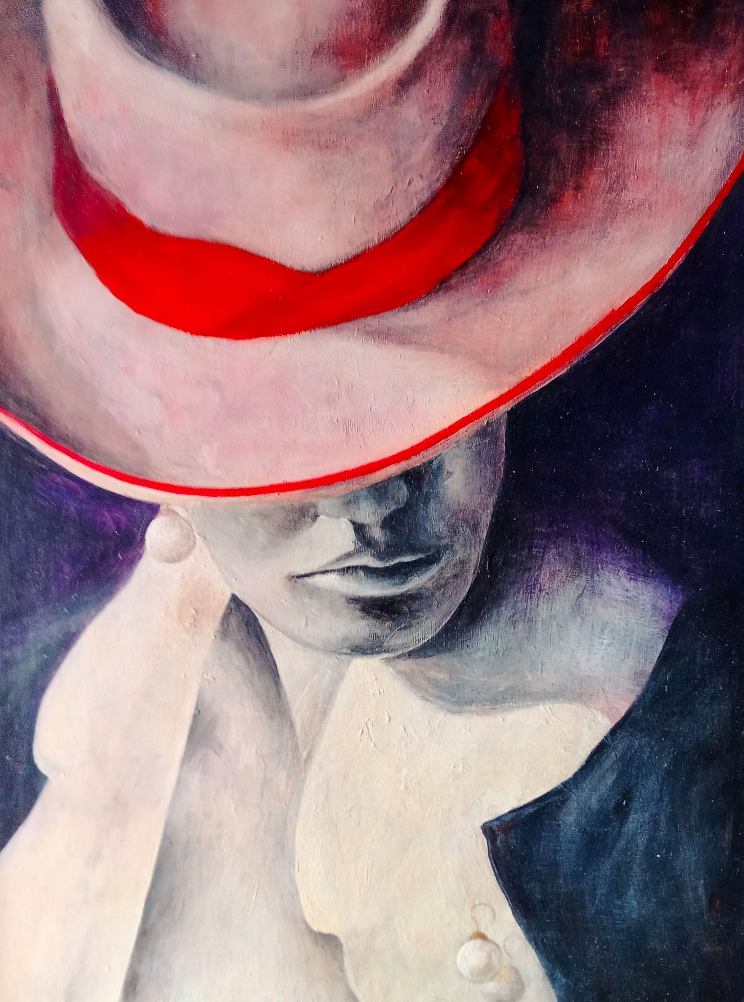 L’Orecchino — Aurora Mazzoldi, acrilico su pannello telato — 35x50 cm