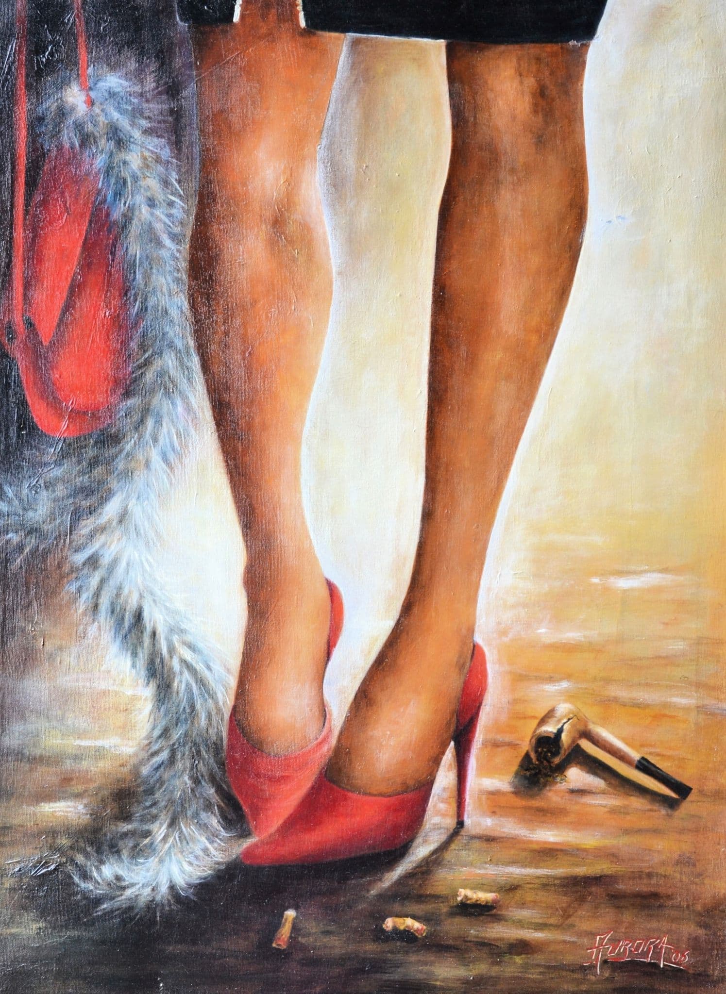 La Pipa Rotta — Aurora Mazzoldi, acrilico su pannello telato — 60x80 cm