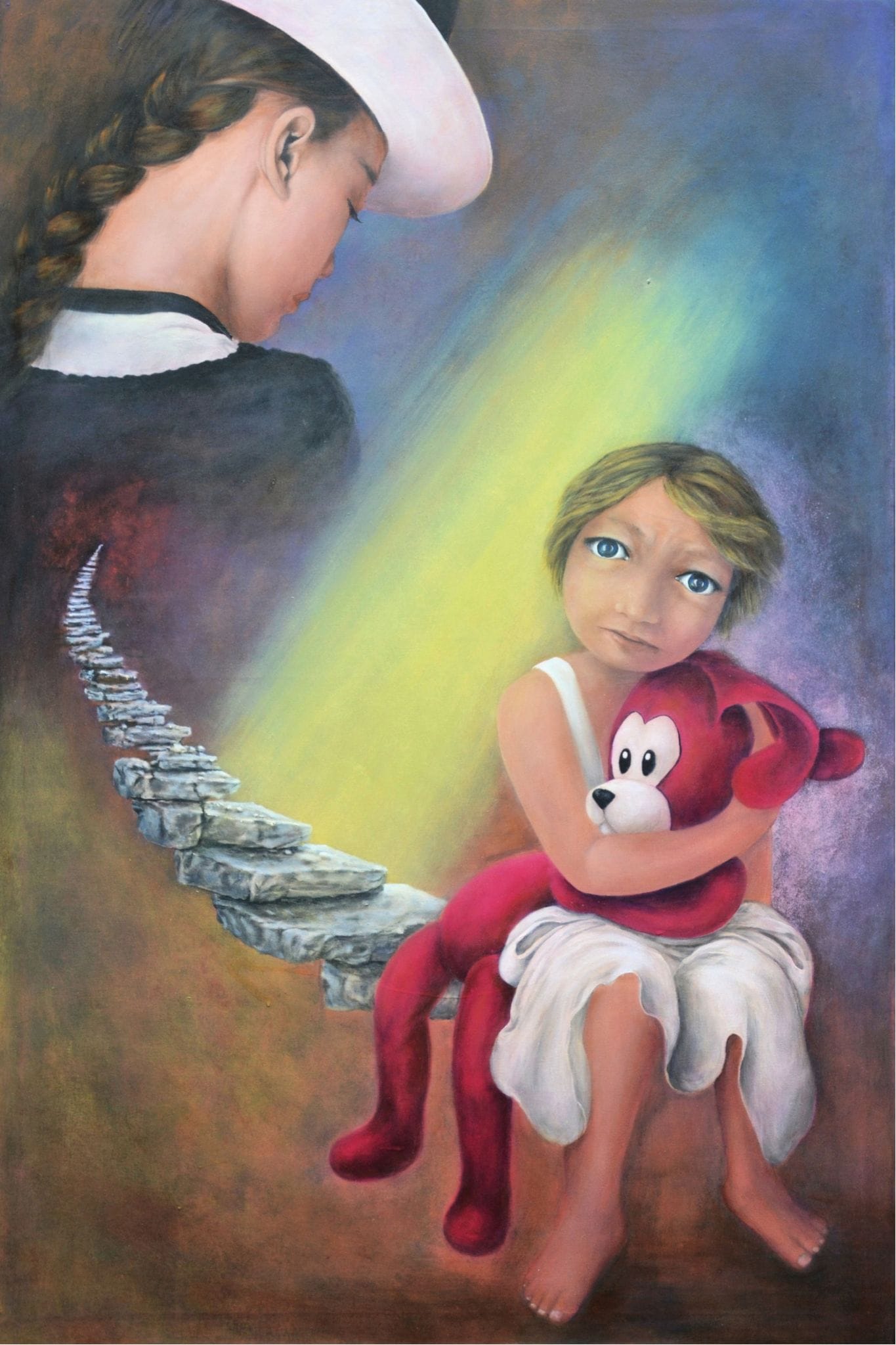 La Solitudine — Aurora Mazzoldi, acrilico su tela — 90x135 cm