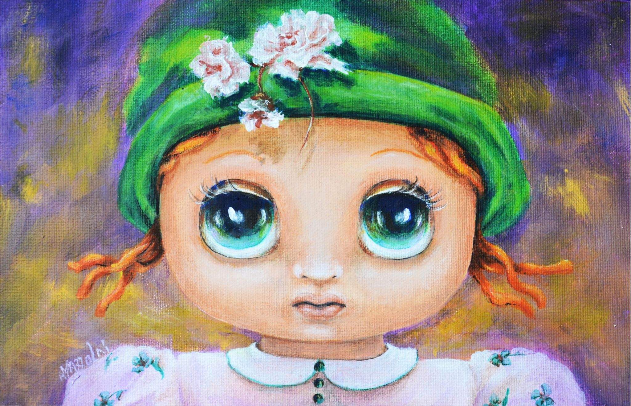 Olivia — Aurora Mazzoldi, acrilico su tela — 30x20 cm