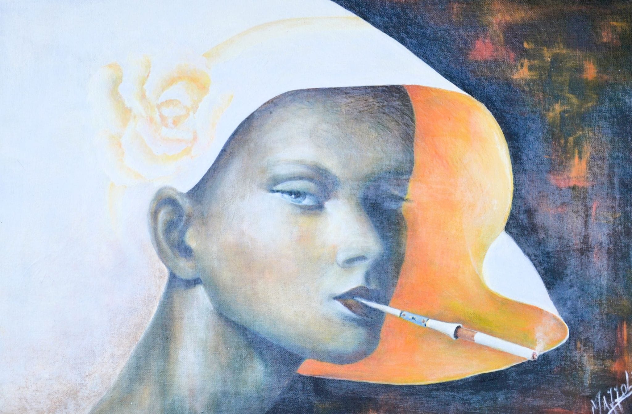 Sfida — Aurora Mazzoldi, acrilico su pannello telato — 60x40 cm