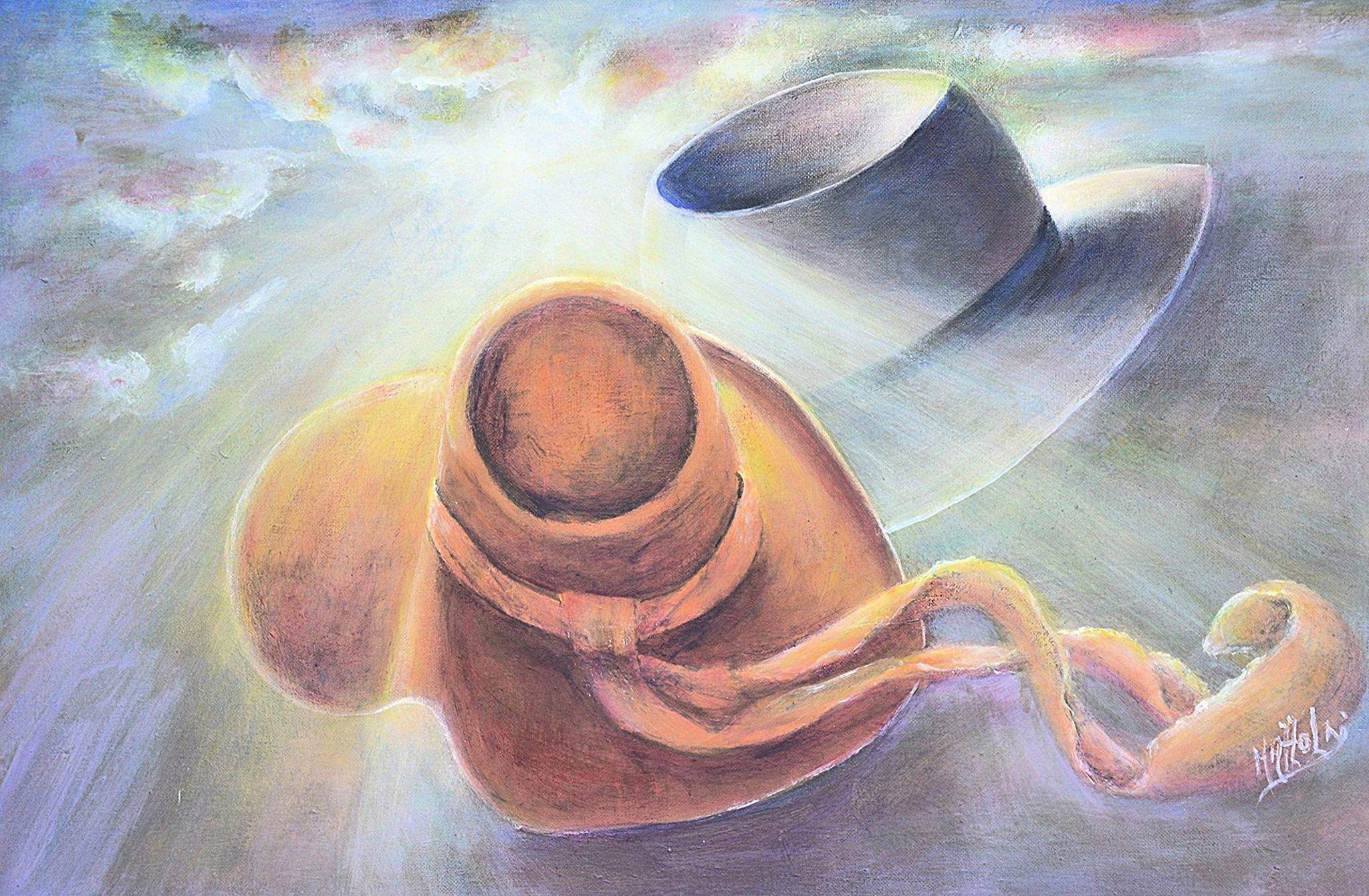 Volteggiando — Aurora Mazzoldi, acrilico su pannello telato — 60x40 cm